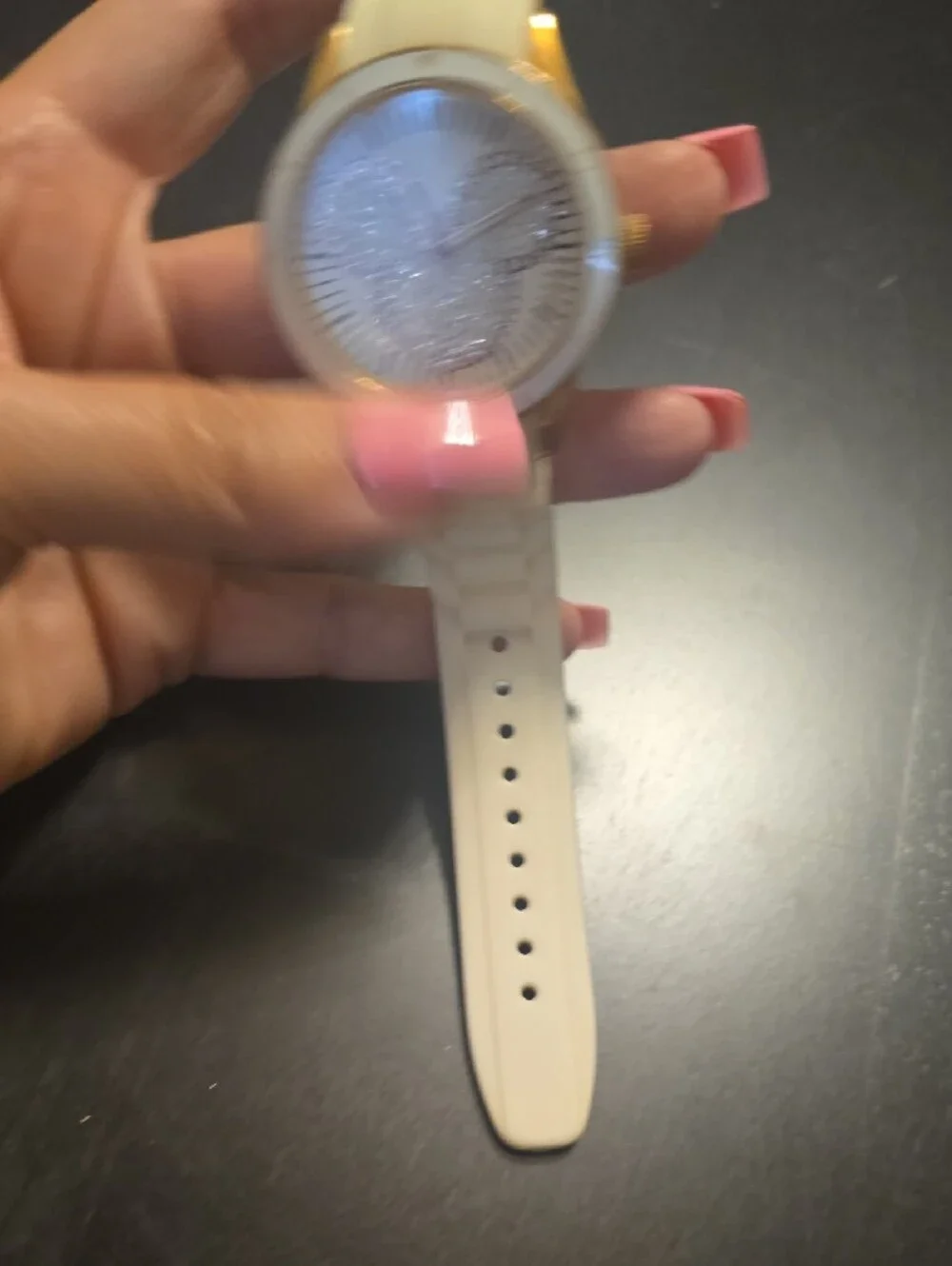 Disney World White and Gold Crystal Mickey  Dial Women's Watch